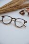 Unisex Vintage Glasses with Blue Light Protection - Clear Gold Leopard, New Season - 5