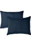Muslin Duvet Cover Set Double Size 200X220Cm 100% Organic Cotton Blue Soft Textured 4 Layers Without Sheets - 4