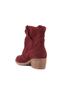 - Burgundy Nubuck Women's Summer Boots Without Zipper 105-2596-Venus - 4