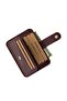 100% Genuine Leather Claret Red Card Holder Money Portfolio - 2