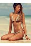 Women's Brown Major Crochet Knitted Seashell Bikini Set - 2