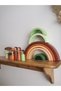 Mesu 8-Piece Waldorf Wooden Rainbow, Family, and Mushroom Play Set Colorful - 2
