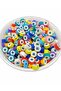 25 Pcs 10mm Polymer Clay Fimo Mixed Color Evil Eye Beads, Eye Figure Beads, Jewelry Making - 2