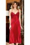 Women's Burgundy Dowry Silk Satin Lace Long Six-Piece Set - 627 - 2