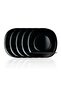 Carine Noir Black Cake Plate 19cm Set of 6 - 2