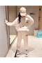 Kids 123 Printed Thick Girl's Bottom Top Tracksuit Set - 3 Thread Ribbon Set