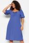 Indigo Pink Heart Collar Bow Decorated A-Line Knitted Plus Size Dress Tbbss23Ah00118 - 2