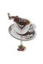 Coffee Cup Illustrated Swinging Pendulum Kitchen Wall Clock