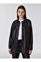 Leather Look Oversize Shirt U.sleeve - 2