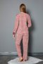 Winter Long Sleeve Plush Fleece Pajama Set Silky Texture - 3