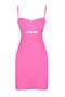 Pembe Vücuda Oturan Sırtı Pencere/Cut Out Detay Dokuma Keten Görünümlü Elbise TWOSS23EL01022 - 11