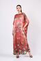 100% Silk Long Dress| Pomegranate Flower Van Gogh Almond Tree|