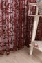 Shawl Pattern Claret Red Knitted Wrinkle-Free 1-2.5 Medium Pleated Tulle Curtain - 3