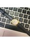 Retro Women's Wristwatch Vintage Design Classic Design Gold Color Minimal With Strap - 3