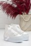 High Wedge Heeled Turtleneck Lace Wedding Dress Evening Dress Shoes