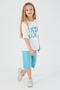 Base. Polo Assn Cute Cream Girl's Capri Set - 3
