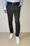 Men's Plaid Anthracite Slim Fit Sports Trousers