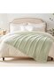 Single 170X220 cm 4 Layers Muslin Pique Organic 100% Cotton Soft Green Cool Bedspread Modern - 5