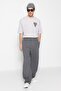 Gri Wide Leg Kumaş Baggy Pantolon TMNSS23PL00039 - 3