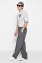 Gri Wide Leg Kumaş Baggy Pantolon TMNSS23PL00039 - 4