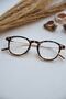 Unisex Vintage Glasses with Blue Light Protection - Clear Gold Leopard, New Season - 6