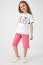 Base. Polo Assn Colorful Leaves Green Girls Capri Set - 3