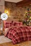 Lanza Red 100% Cotton Flannel Single Duvet Cover Set