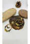 Ethnic Authentic Women's Earrings with Handmade Jade Stone - 2