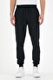 Black Men's Sweatpants with Labeled Back and Side Pockets Regular Fit - 2
