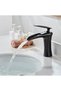 Black Sink Faucet Waterfall Natural Flow Faucet Matte Black Sink Faucet