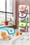 3 Pieces Potato Onion Pantry Storage Container Organizer Set 12 lt 32,5x23,5x23,5 cm 12 lt Pantry Holder - 2