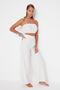 White Woven Blouse Trousers Set TBESS23AU00007 - 3