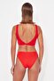 Kırmızı Bralet Dokulu Bikini Üstü TBESS23BU00433 - 6