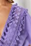Beach Wear 100% Cotton Lilac Woven Brode Mini Dress Tbess21El1248 - 4