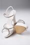 Stone White Color Women's Heeled Shoes - 8