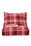 Lanza Red 100% Cotton Flannel Single Duvet Cover Set - 5
