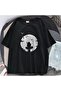 تي شيرت ايتاشي شادو أسود للجنسين مقاس كبير - 2