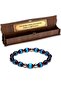 Gift Bracelet, Amber Bracelet, Burgundy Blue Bracelet - 2