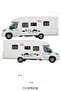 2 Pieces Caravan Adventure Sticker - Mountain and Sun Sticker - 120x26 Cm