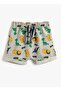 Elastic Waist Normal Green Baby Shorts 3smb40016tk