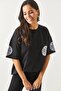 Women's New York Black Front Back Printed 2 thread Unisex Oversize T-Shirt TSH-19000696 - 4