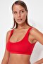 Kırmızı Bralet Dokulu Bikini Üstü TBESS23BU00433 - 3