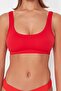 Kırmızı Bralet Dokulu Bikini Üstü TBESS23BU00433 - 4