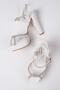 Stone White Color Women's Heeled Shoes - 6