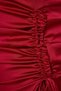 Burgundy Shirred Woven Satin Short Chic Evening Dress Night Graduation New Year Dress Tprss21El2287 - 8