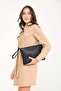 Women's Black Premium Leather Quilted Clutch Bag / Portfolio - 2