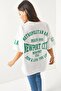 Women's Newport White Front Back Printed 2 thread Unisex Oversize T-Shirt TSH-19000696 - 4