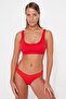 Kırmızı Bralet Dokulu Bikini Üstü TBESS23BU00433