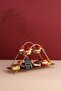 Triangle Gold Mirrored Coffee Side Presentation Gift Decoration Treat Organizer MDF Wooden 26 - 3