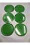 6-Piece Metal Green Single Decorative Tea, Coffee and Cake Service Presentation Tray 23 Cm